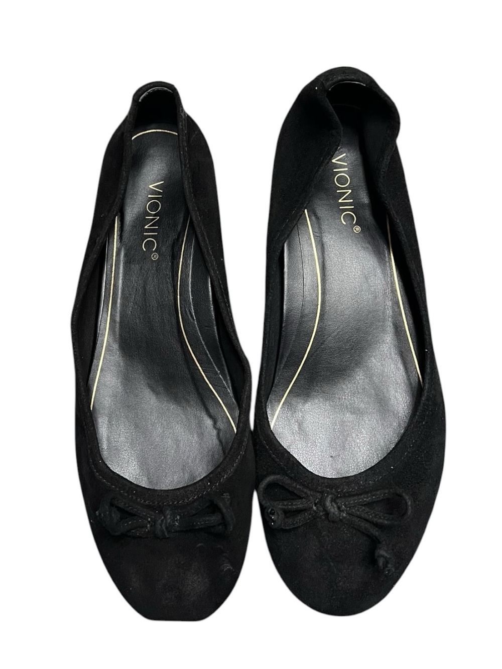 🌻 Vionic Callisto ballet flat arch-support suede bow size 6.5